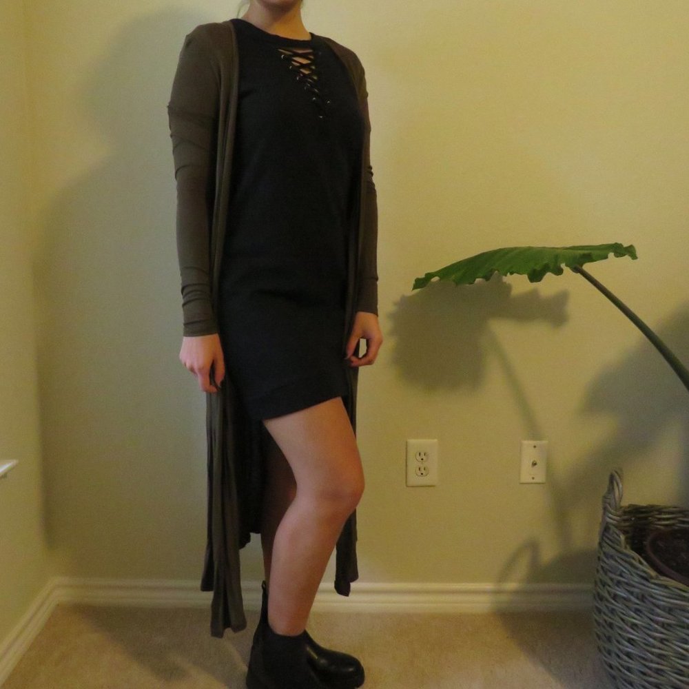 Forever 21 Duster Olive Green Small